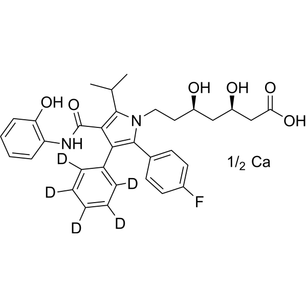 Ortho-hydroxy atorvastatin-d5 calcium 265989-47-7